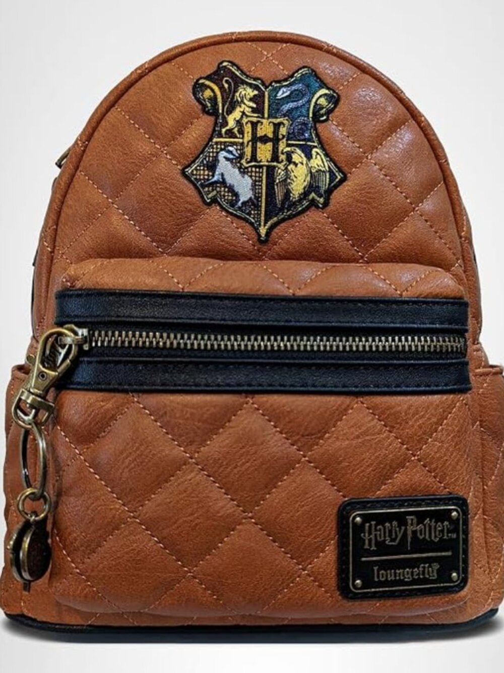 Loungefly Harry Potter Hogwarts Crest Quilted Faux Leather Backpack